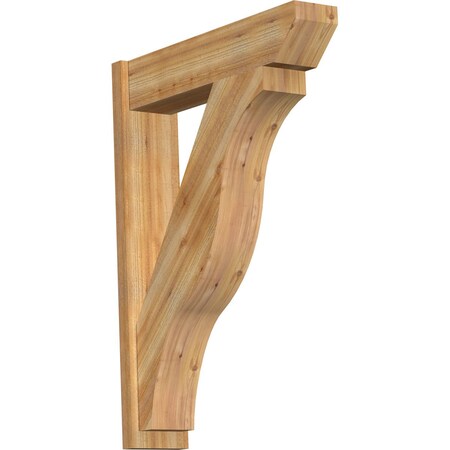 Ekena Millwork Funston Slat Rough Sawn Outlooker, Western Red Cedar, 8"W x 34"D x 46"H OUT08X34X46FST06RWR